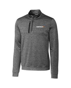 Cutter & Buck Mens Stealth Heathered Quarter-Zip Pullover